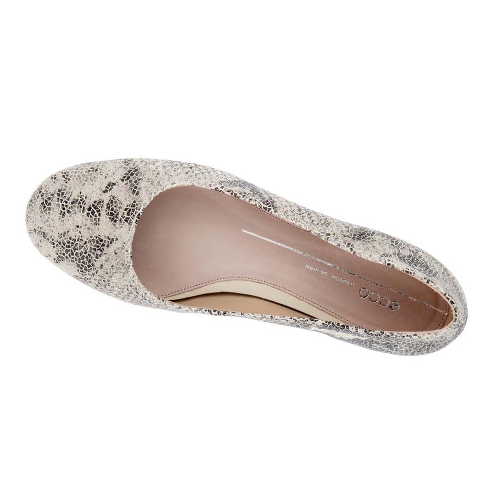 Ecco Anine Ballerina Ballerinasko Dame Beige Svarte | NO 3PJJ